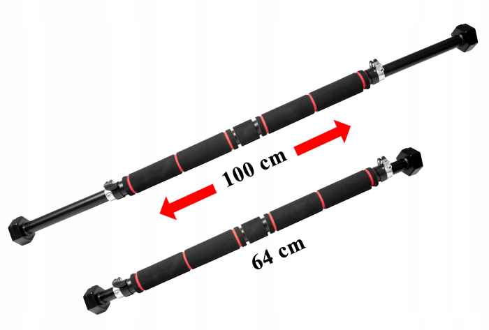 Bara tractiuni telescopica pentru usa, din otel, lungime 64-100 cm [8]