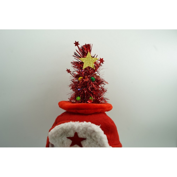 Bentita/cerc brad de Craciun, culoare rosie, marime standard,  [8]