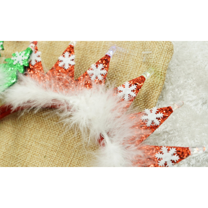 Bentita/cerc de Craciun, culoare rosie, marime standard,  [5]