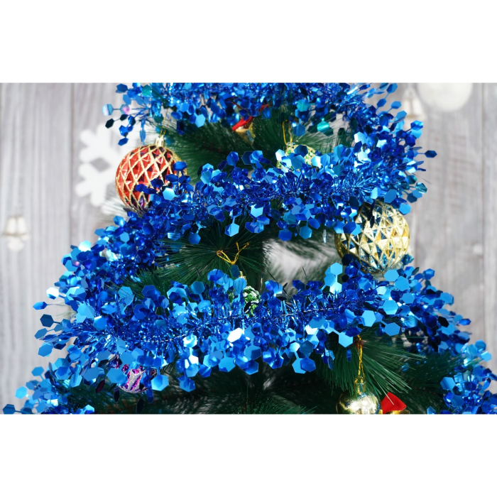 Beteala Craciun, , albastru, marimea: 2 m x 9 cm material:folie PVC, interior/exterior [2]