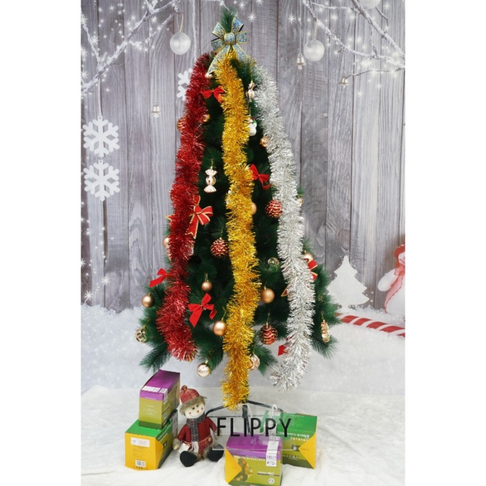 Beteala Craciun, , argintiu, marimea: 2 m x 11 cm material:folie PVC, interior/exterior [11]