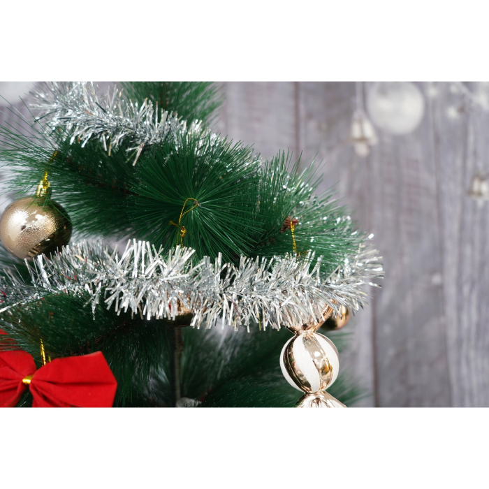 Beteala Craciun, , argintiu, marimea: 2 m x 5 cm material:folie PVC, interior/exterior [5]