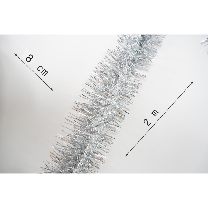 Beteala Craciun, , argintiu, marimea: 2 m x 8 cm material:folie PVC, interior/exterior [6]