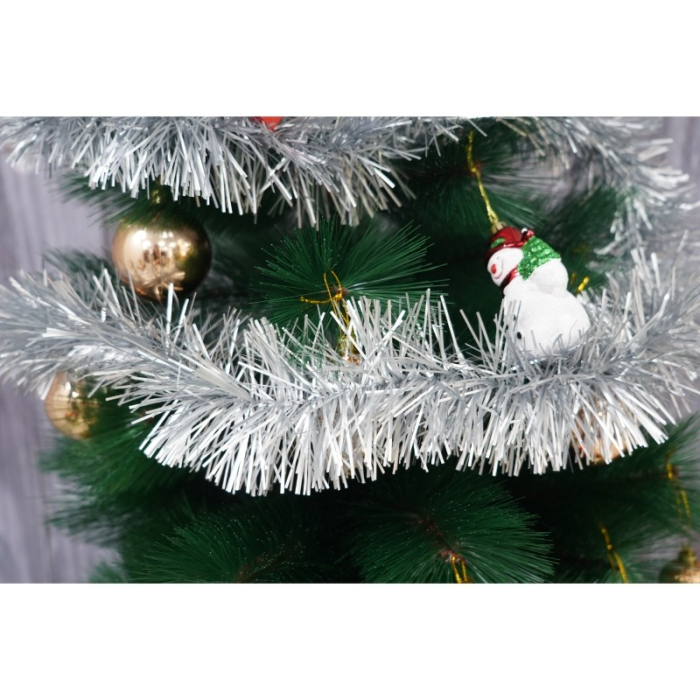 Beteala Craciun, , argintiu, marimea: 2 m x 9 cm material:folie PVC, interior/exterior [10]