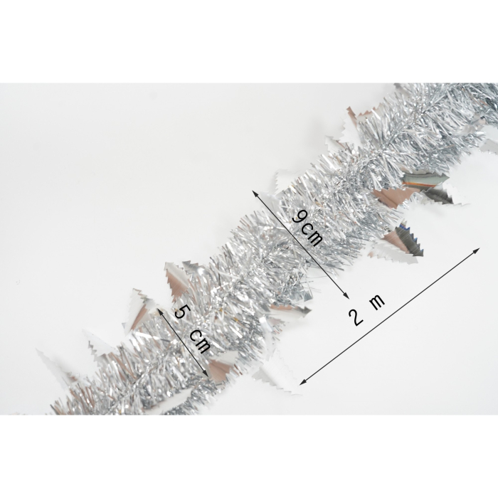 Beteala Craciun, , argintiu, marimea: 2 m x 9 cm x 5 cm material:folie PVC, interior/exterior [6]