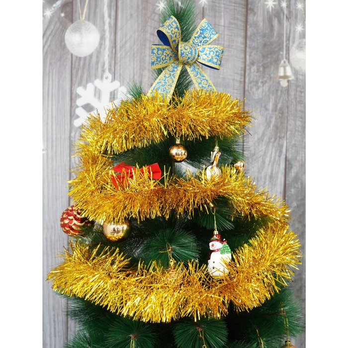 Beteala Craciun, , aur, marimea: 2 m x 11 cm material:folie PVC, interior/exterior [2]