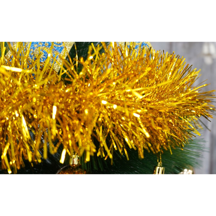 Beteala Craciun, , aur, marimea: 2 m x 11 cm material:folie PVC, interior/exterior [4]