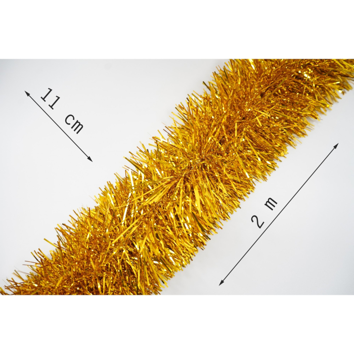 Beteala Craciun, , aur, marimea: 2 m x 11 cm material:folie PVC, interior/exterior [6]