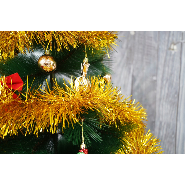 Beteala Craciun, , aur, marimea: 2 m x 11 cm material:folie PVC, interior/exterior [3]