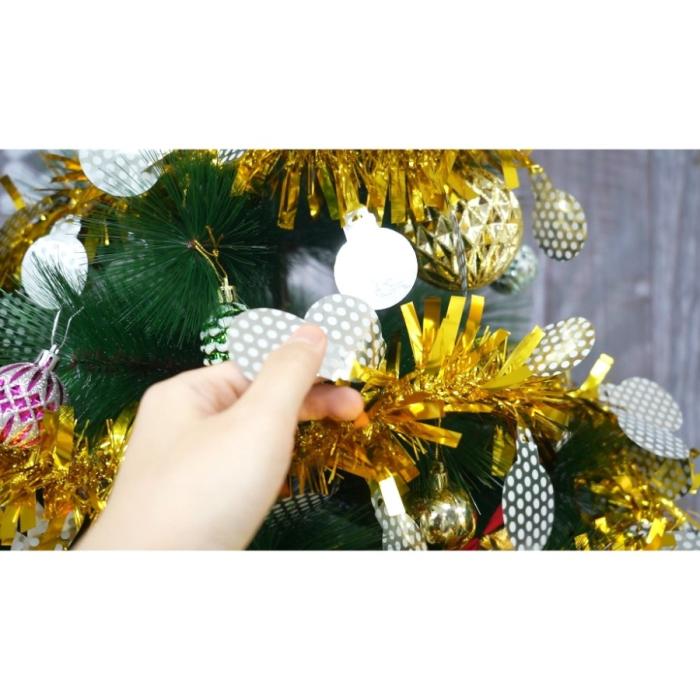 Beteala Craciun, , auriu, marimea: 2 m x 11 cm x 9 cm material:folie PVC, interior/exterior [15]