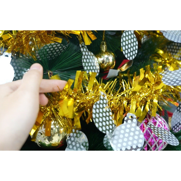 Beteala Craciun, , auriu, marimea: 2 m x 11 cm x 9 cm material:folie PVC, interior/exterior [9]