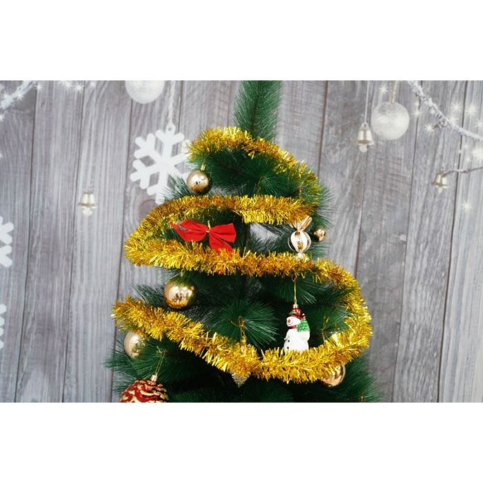 Beteala Craciun, , auriu, marimea: 2 m x 5 cm material:folie PVC, interior/exterior [8]