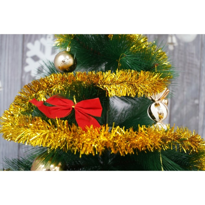 Beteala Craciun, , auriu, marimea: 2 m x 5 cm material:folie PVC, interior/exterior [9]