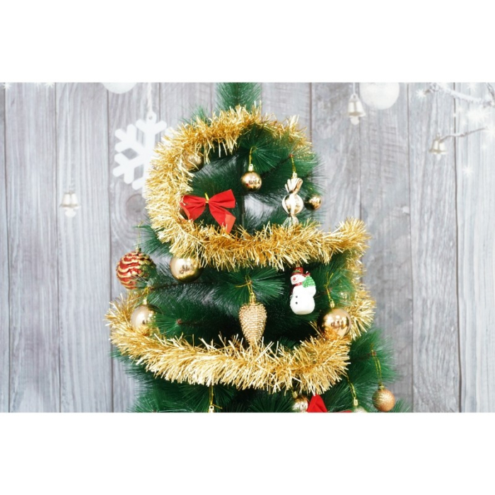 Beteala Craciun, , auriu, marimea: 2 m x 9 cm material:folie PVC, interior/exterior [8]