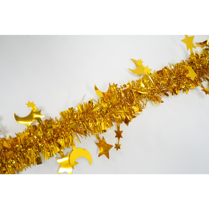 Beteala Craciun, , auriu, marimea: 2 m x 9 cm x 5 cm material:folie PVC, interior/exterior [2]