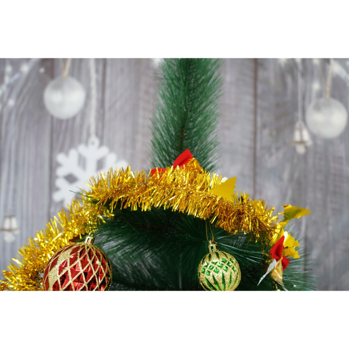 Beteala Craciun, , auriu, marimea: 2 m x 9 cm x 5 cm material:folie PVC, interior/exterior [4]