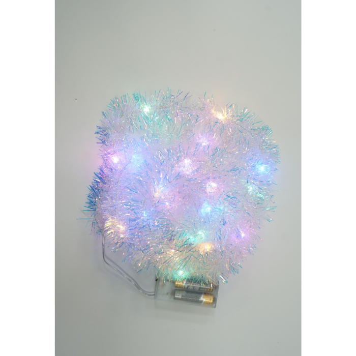 Beteala Craciun cu LED, Multicolora, simpla, 2 m x 5 cm, PVC, Sir, Artificiala,  [4]