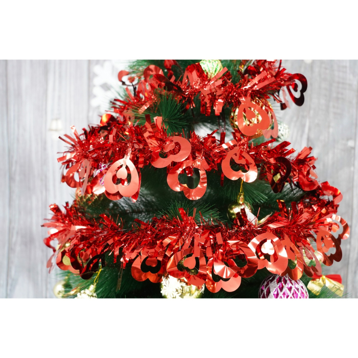 Beteala Craciun, , roșu, marimea: 2 m x 11 cm x 9 cm material:folie PVC, interior/exterior [4]