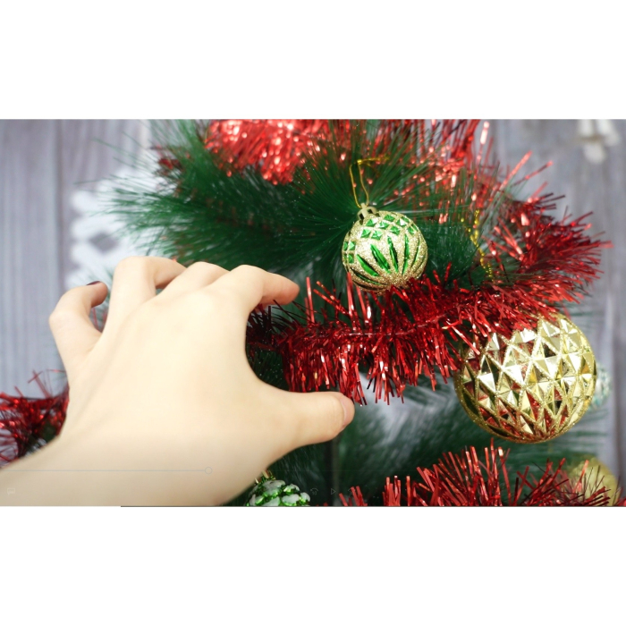 Beteala Craciun, , roșu, marimea: 2 m x 7 cm material:folie PVC, interior/exterior [5]