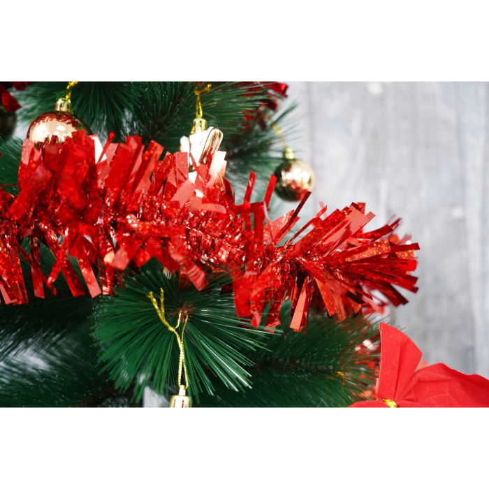 Beteala Craciun, , roșu, marimea: 2 m x 9 cm material:folie PVC, interior/exterior [3]