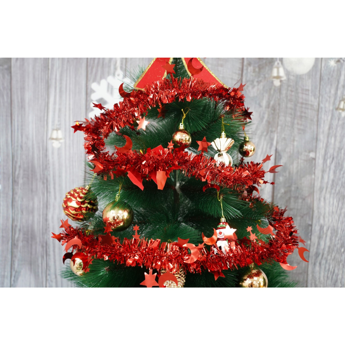 Beteala Craciun, , roșu, marimea: 2 m x 9 cm x 5 cm material:folie PVC, interior/exterior [4]