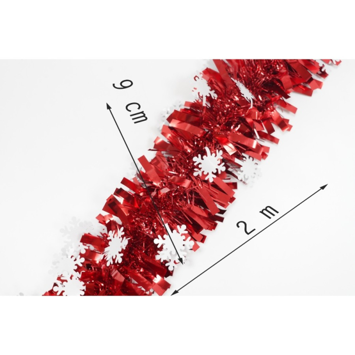 Beteala Craciun, , roșu, marimea: 2 m x 9 cm x 9 cm material:folie PVC, interior/exterior [11]