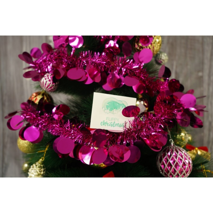 Beteala Craciun, , roz, marimea: 2 m x 11 cm material:folie PVC, interior/exterior [9]