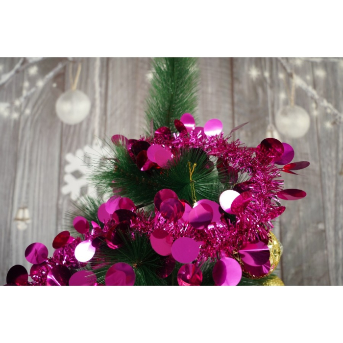 Beteala Craciun, , roz, marimea: 2 m x 11 cm material:folie PVC, interior/exterior [8]