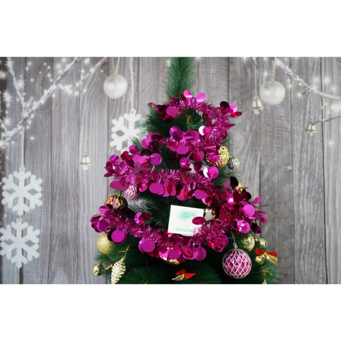 Beteala Craciun, , roz, marimea: 2 m x 11 cm material:folie PVC, interior/exterior [7]