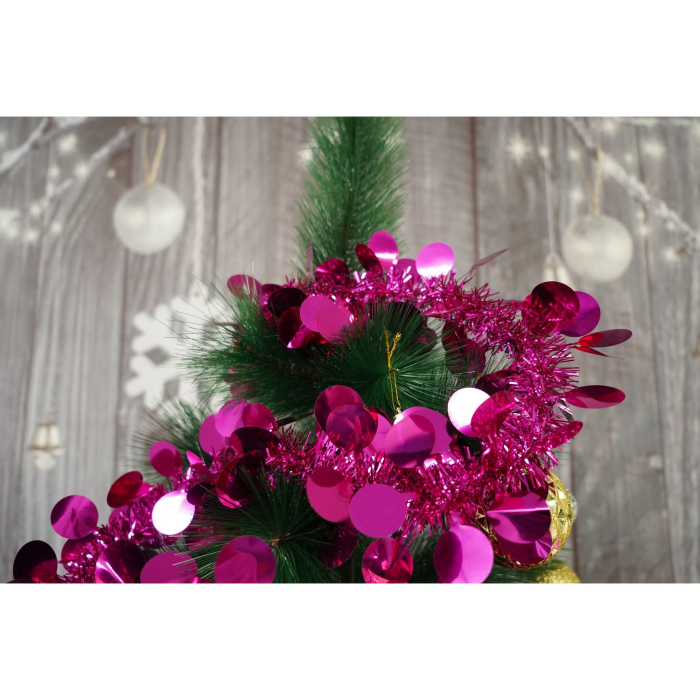 Beteala Craciun, , roz, marimea: 2 m x 11 cm material:folie PVC, interior/exterior [3]