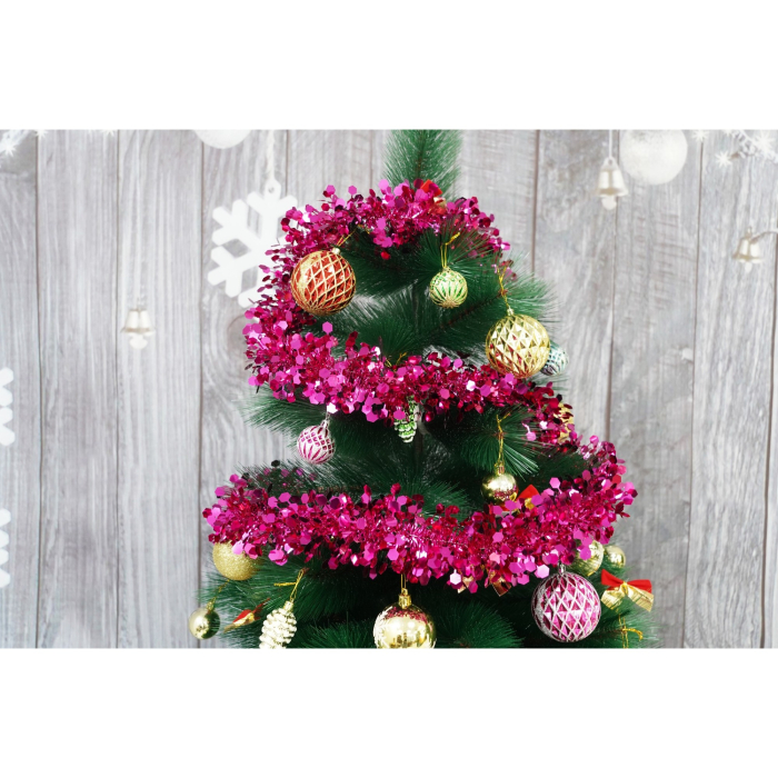 Beteala Craciun, , roz, marimea: 2 m x 9 cm material:folie PVC, interior/exterior [2]