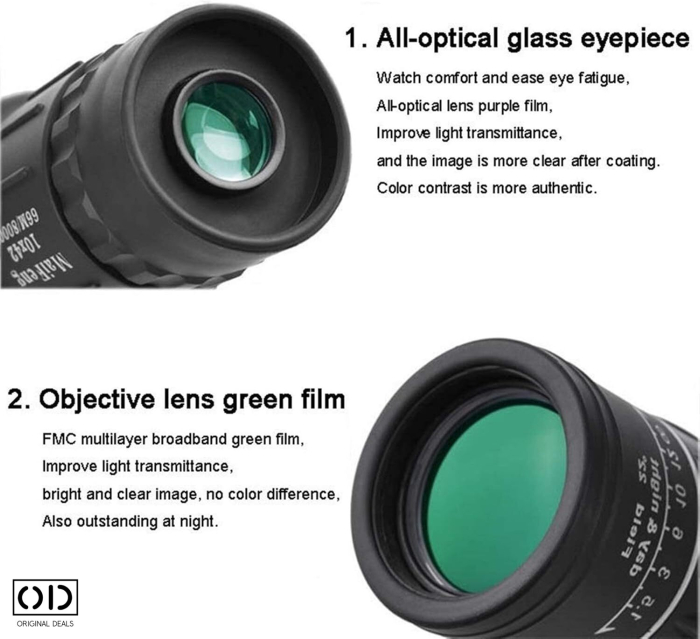  Binoclu Monocular 40x60 Compact Cauciucat Observatii Natura Original Deals  [15]