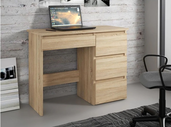 Birou calculator Beta 3 cu 4 sertare, 94x43x75 cm, finisaj sonoma [5]