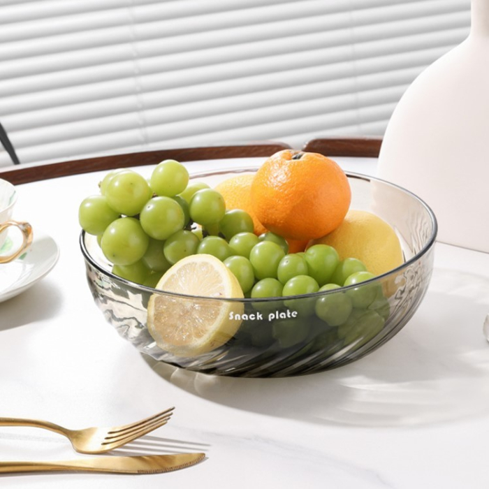 Bol cu un Singur Strat, , pentru Fructe, Legume, Snacks, 22.4x9 cm, Transparent [2]