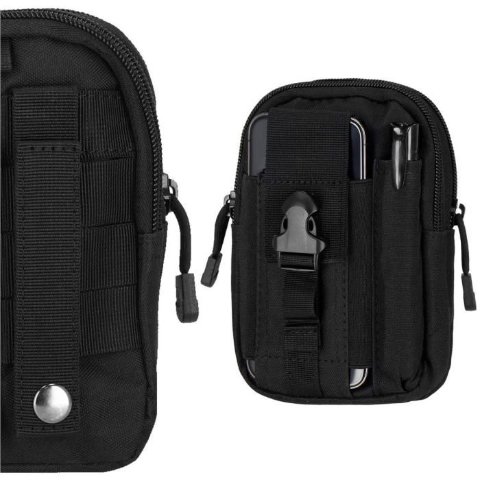 Borseta sport de brau, impermeabila, cu prindere la curea, 18x12x3.5cm, negru [5]