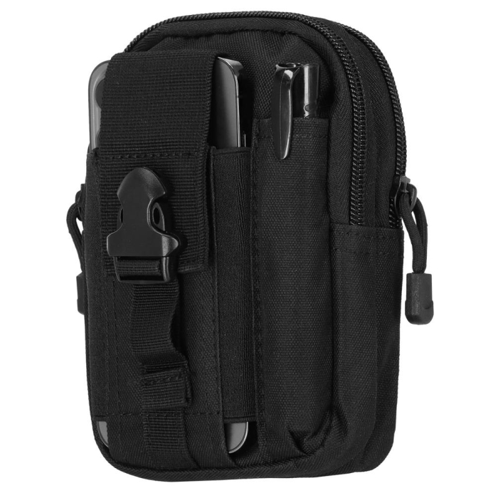 Borseta sport de brau, impermeabila, cu prindere la curea, 18x12x3.5cm, negru [1]