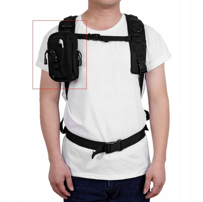 Borseta sport de brau, impermeabila, cu prindere la curea, 18x12x3.5cm, negru [19]