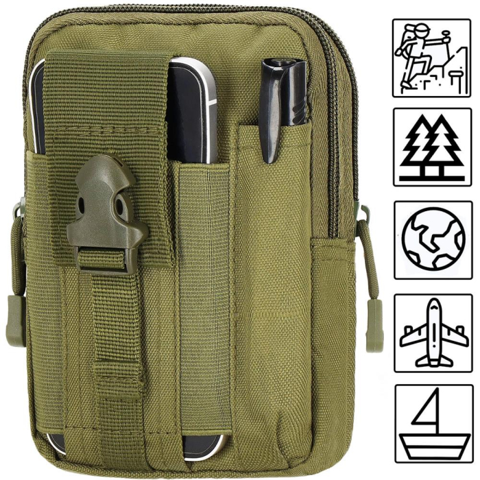 Borseta sport de brau, impermeabila, cu prindere la curea, 18x12x5cm, verde [13]