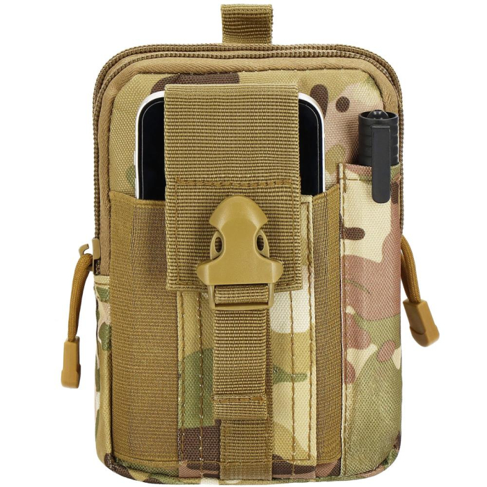 Borseta sport de brau, impermeabila, cu prindere la curea, 18x12x5cm, verde camuflaj [12]