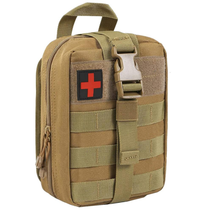 Borseta sport de brau, impermeabila, cu prindere la curea, 22x18x10cm, verde militar [1]