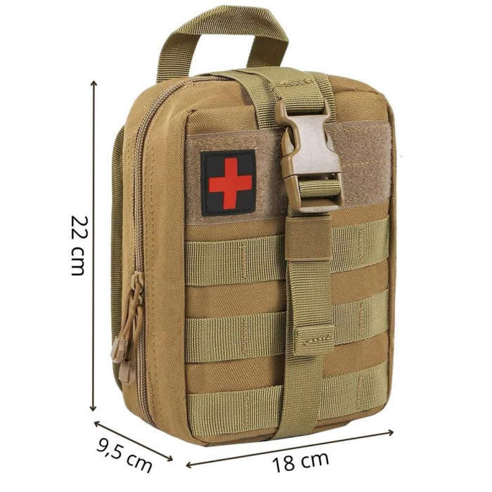 Borseta sport de brau, impermeabila, cu prindere la curea, 22x18x10cm, verde militar [11]