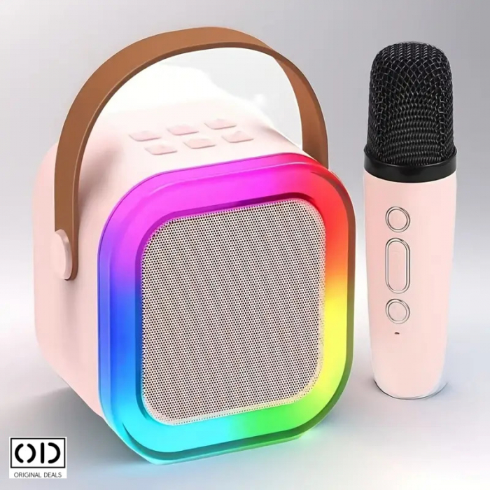 boxa portabila karaoke boxa karaoke portabila boxa portabila cu microfon boxa karaoke cu 2 microfoane boxa portabila bluetooth karaoke boxa karaoke cu lumini RGB boxa portabila cu lumini [8]