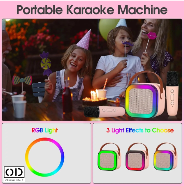 boxa portabila karaoke boxa karaoke portabila boxa portabila cu microfon boxa karaoke cu 2 microfoane boxa portabila bluetooth karaoke boxa karaoke cu lumini RGB boxa portabila cu lumini [2]