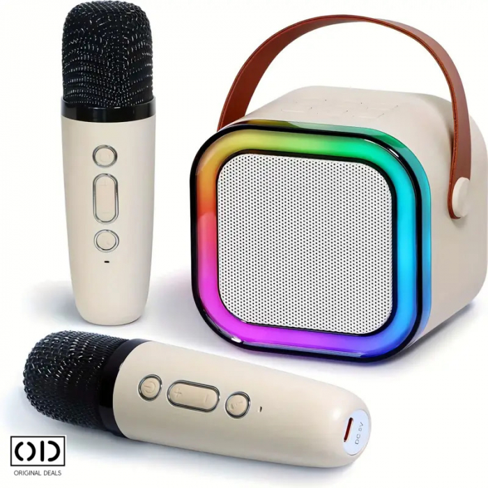 boxa portabila karaoke boxa karaoke portabila boxa portabila cu microfon boxa karaoke cu 2 microfoane boxa portabila bluetooth karaoke boxa karaoke cu lumini RGB boxa portabila cu lumini [3]