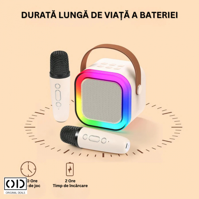 boxa portabila karaoke boxa karaoke portabila boxa portabila cu microfon boxa karaoke cu 2 microfoane boxa portabila bluetooth karaoke boxa karaoke cu lumini RGB boxa portabila cu lumini [4]