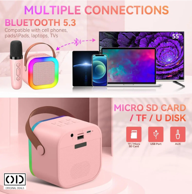 boxa portabila karaoke boxa karaoke portabila boxa portabila cu microfon boxa karaoke cu 2 microfoane boxa portabila bluetooth karaoke boxa karaoke cu lumini RGB boxa portabila cu lumini [12]