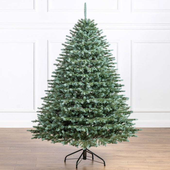 Brad artificial Christmas Deluxe by Sersimo, Alaska Select verde argintiu, integral 3D, 180 cm [20]