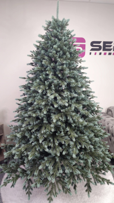 Brad artificial Christmas Deluxe by Sersimo, Alaska Select verde argintiu, integral 3D, 230 cm [17]