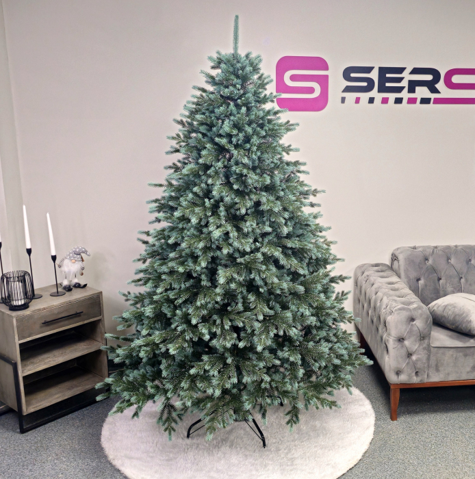 Brad artificial Christmas Deluxe by Sersimo, Alaska Select verde argintiu, integral 3D, 230 cm [19]