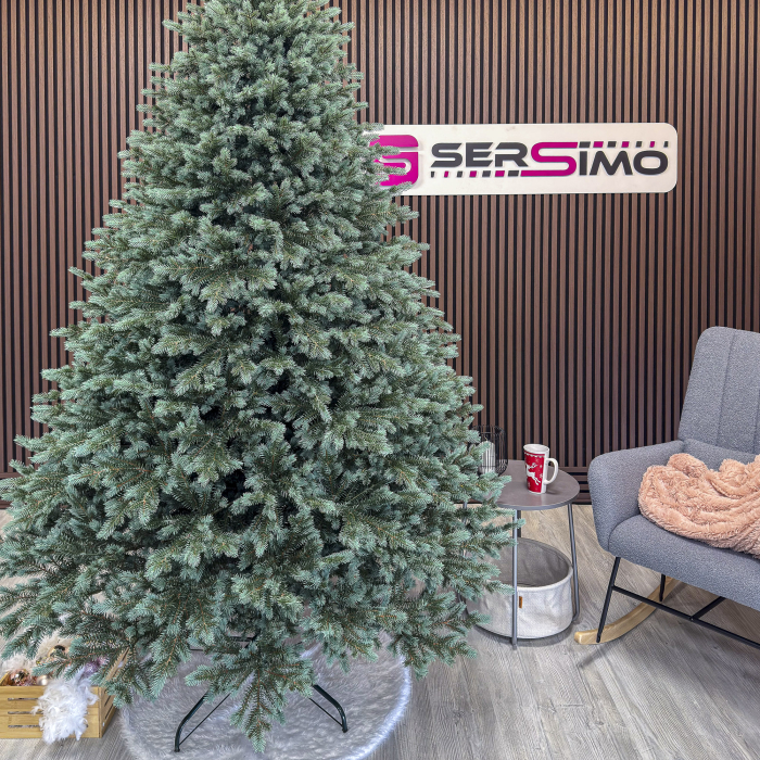 Brad artificial Christmas Deluxe by Sersimo, Alaska Select verde argintiu, integral 3D, 250 cm [4]